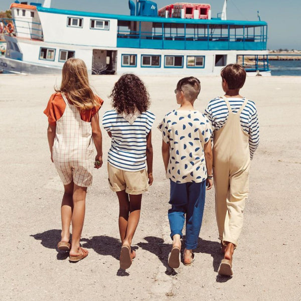 children walking on beach