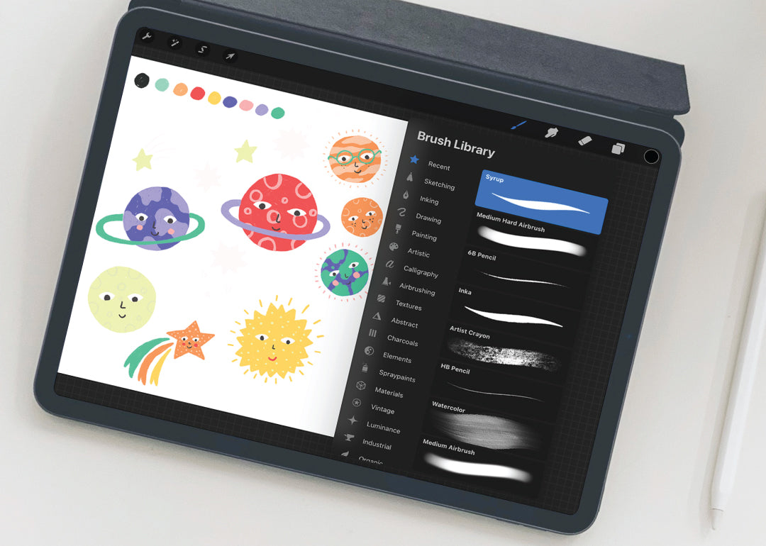 Ipad showing work in ProCreate